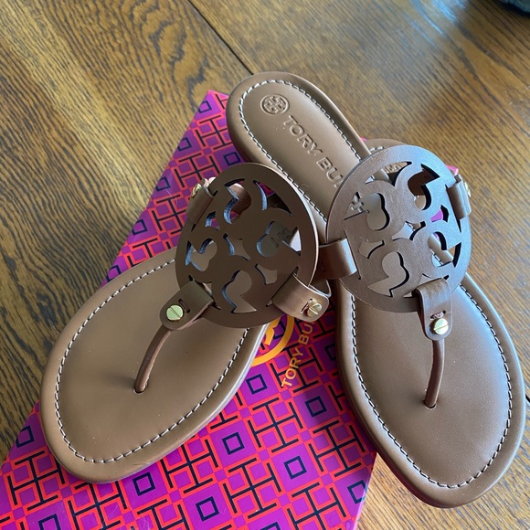 Tory Burch Shoes - NIB Tory Burch Miller Sandals Vachetta 10